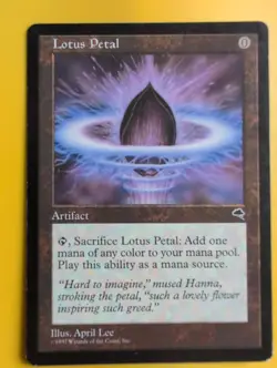 Lotus Petal. Old Vintage. Tempest. wear to edges MTG Card. - Image 1