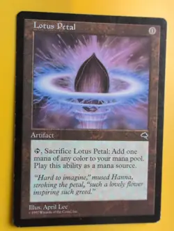 Lotus Petal. Old Vintage. Tempest. wear to edges MTG Card. - Image 2