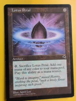 Lotus Petal. Old Vintage. Tempest. wear to edges MTG Card. - Image 3