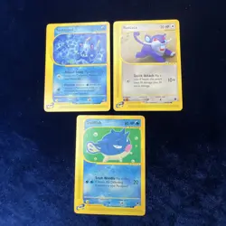 Tentacool Rattata Qwilfish Aquapolis /147 Expedition /165 Pokemon Cards 3 Lot - Image 1