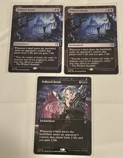 Polluted Bonds Anime Borderless Wilds Of Eldraine Enchanting Tales NM (set of 3) - Image 1