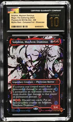 SOLPHIM, MAYHEM DOMINUS Phyrexia One Compleat Foil CGC Pristine 10 MTG EDH - Image 1