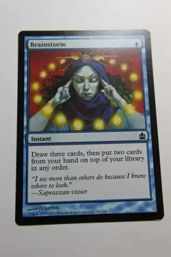 MTG Brainstorm x1- -Commander 2011-Lightly Played - Image 1