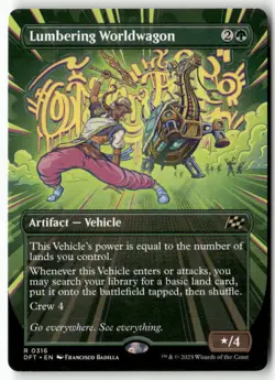 Lumbering Worldwagon (Borderless) 316 Rare Aetherdrift Magic: The Gathering NM - Image 1