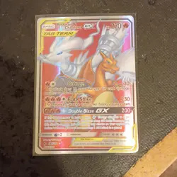 Pokemon Reshiram & Charizard GX 194/214 Unbroken Bonds Holo Full Art TAG TEAM - Image 1
