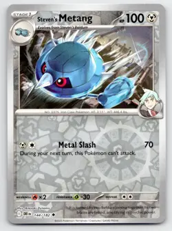 Pokemon Steven's Metang SV10: Destined Rivals DRI Reverse Holo 144/182 NM - Image 1