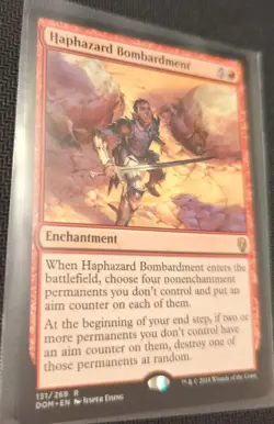 HAPHAZARD BOMBARDMENT MTG Magic Cards NM-M DOMINARIA RARE - Image 1