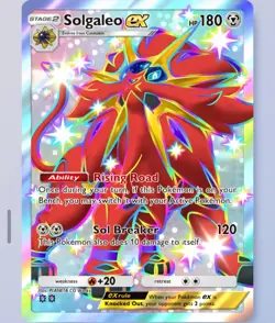 Pokemon TCG POCKET - Solgaleo EX Shiny 2⭐, Crimson Blaze, English - Image 1