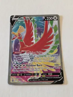 Pokemon TCG Ho-Oh V (Full Art) Sword & Shield - Silver Tempest 187/195 Holo... - Image 1