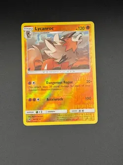 Pokemon Lycanroc Reverse Holo Rare SM - Forbidden Light 76/131 NM - Image 1