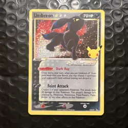 Pokemon TCG Umbreon Gold Star 17/17 Celebrations Classic Collection Holo - Image 1