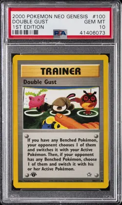 2000 POKEMON NEO GENESIS 1ST EDITION #100 DOUBLE GUST PSA 10 - Image 1