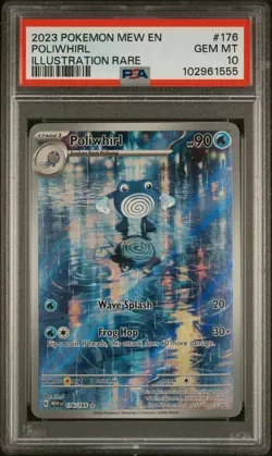2023 POKEMON MEW EN-151 ILLUSTRATION RARE #176 POLIWHIRL PSA 10 - Image 1