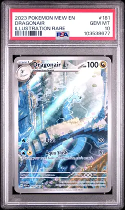 2023 POKEMON MEW EN-151 ILLUSTRATION RARE #181 DRAGONAIR PSA 10 - Image 1