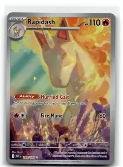 Rapidash 189/182 Illustration Rare Destined Rivals Pokemon NM b6 #2 - Image 1