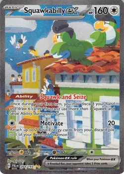 Squawkabilly ex 264/193 Special Illustration Rare Paldea Evolved Pokemon LP - Image 1