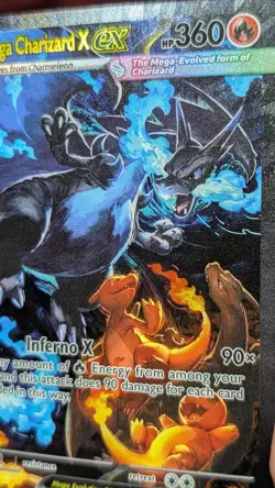 Pokemon Mega Charizard X EX SIR 125/094 Phantasmal Flames English Mint - Image 5