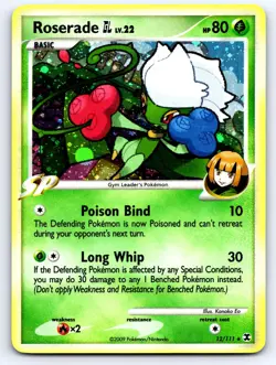 Roserade GL 12/111 Holo Rare Rising Rivals Pokemon Holo Lightly Played - Image 1