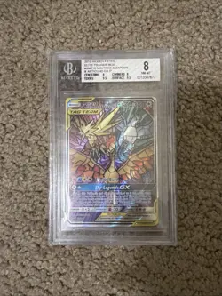 Pokemon Moltres & Zapdos & Articuno GX Promo Hidden Fates BGS 8 2019 - Image 1