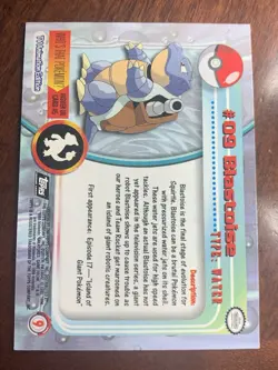 1999 Topps Pokemon TV #09 Blastoise Black Logo (C) FREE COMBINED SHIPPING - Image 3
