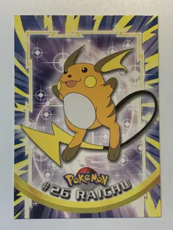 1999 Topps Pokemon TV #26 Raichu Black Logo (D) FREE COMBINED SHIPPING - Image 1