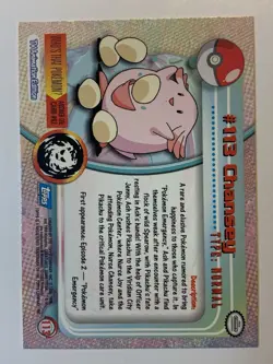2000 Topps Pokemon TV Series 2 #113 Chansey FREE COMBINED SHIPPING - Image 2