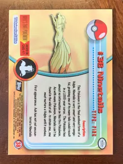 1999 Topps Pokemon TV #38 Ninetails Black Logo FREE COMBINED SHIPPING - Image 2