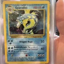 1999 POKEMON GAME BASE SET UNLIMITED # 6 GYARADOS HOLO PSA 8 NM-MT - Image 2