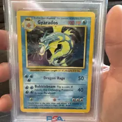 1999 POKEMON GAME BASE SET UNLIMITED # 6 GYARADOS HOLO PSA 8 NM-MT - Image 4