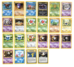 NEO DISCOVERY Pokemon lot/set 22 cards non-Holo RARE, Uncommon & Common NM-MINT - Image 1