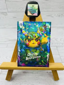 Pikachu as Cosplay Creature From The Black Lagoon Non- Pokemon Fan Art Card - Image 1