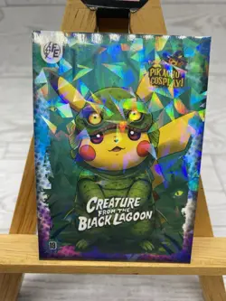 Pikachu as Cosplay Creature From The Black Lagoon Non- Pokemon Fan Art Card - Image 2