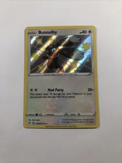Bunnelby SV097/SV122 - Shining Fates - Shiny Holo Rare Pokemon Card Near Mint - Image 1
