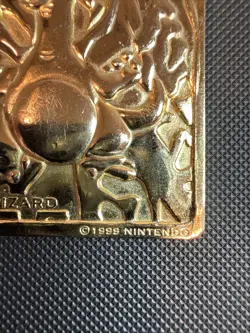 Pokemon 1999 23k Gold Plated Charizard Limited Edition BK Mini Card (stock# 002) - Image 5