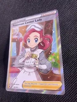 Pokemon Card Pokemon Center Lady 185/185 Vivid Voltage - Near Mint - Image 2