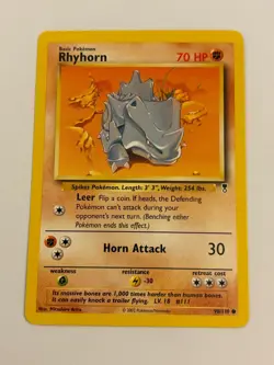 Rhyhorn 90/110 Legendary Collection Regular Pokemon Card - Image 1