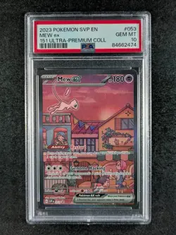 2023 Pokemon MEW EX 053 Black Star Promo SVP EN 151 Ultra Premium Coll. PSA 10 - Image 1