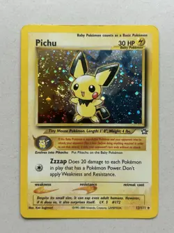 Pichu 12/111 Neo Genesis Holo Rare SWIRL Pokemon 2000 - LP - Image 1