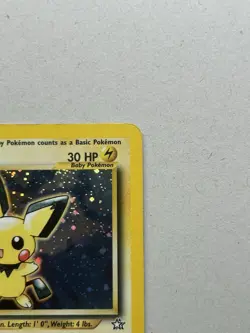 Pichu 12/111 Neo Genesis Holo Rare SWIRL Pokemon 2000 - LP - Image 4