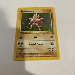 Hitmonchan 8/130 Base Set 2 Vintage Holo Rare Pokemon Card - Image 2