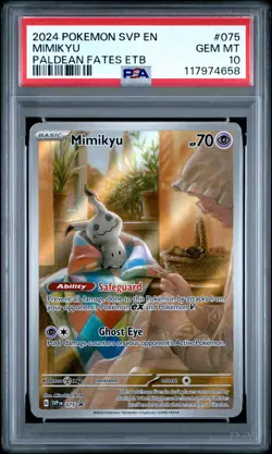 2024 POKEMON SVP EN-SV BLACK STAR PROMO #075 MIMIKYU PSA 10 - Image 1