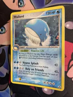 Pokemon Wailord Holo 14/92 ex Legend Maker 2006 Pokemon Card LP - Image 3