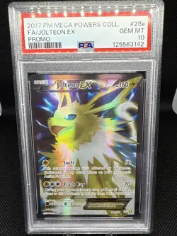 2017 Pokemon Mega Powers Collection Promo #28A PSA 10 FA/Jolteon EX - Image 1