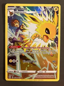 Pokemon Jolteon SWSH09: Brilliant Stars Trainer Gallery TG04/TG30 Ultra Rare NM - Image 1