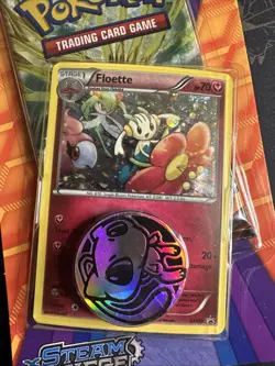 2x POKEMON XY STEAM SIEGE BLISTER BOOSTER PACK NEW FLOETTE BLACK STAR PROMO - Image 2