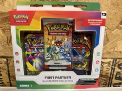 Pokemon TCG: First Partner Illustration Collection Series 1 Factory Sealed Box - Image 1