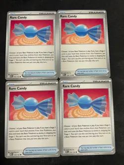 4x Rare Candy 125/132 Mega Evolution Pokemon TCG Playset NM - Image 1