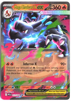Mega Charizard X ex 013/094 Double Rare Phantasmal Flames Pokemon NM - Image 1