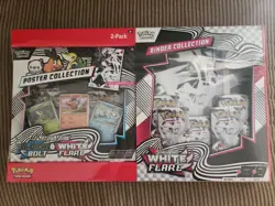 Pokemon White Flare Binder Collection And Unova Poster Collection Sealed - Image 1