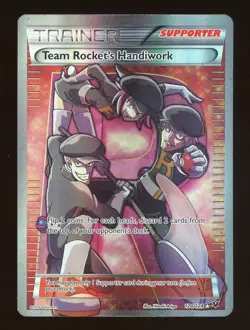 2016 Pokemon TCG Team Rocket's Handiwork Full Art 124/124 Supporter Trainer - Image 1